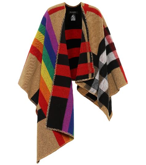 rainbow burberry vintage poncho|burberry poncho nordstrom.